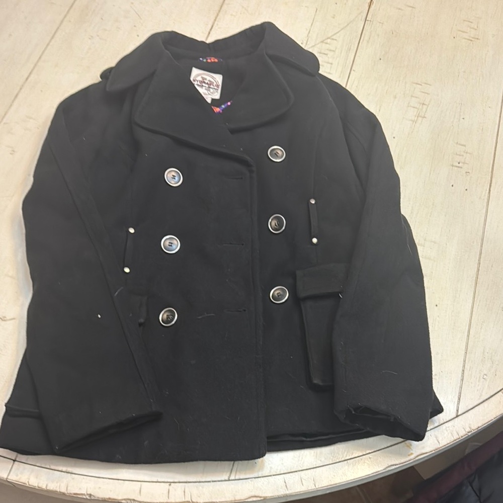 Hydraulic Black Jacket with Floral Interior